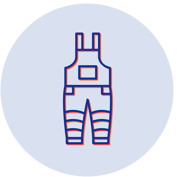 ilustración vectorial del icono del traje del jardinero - Vector, Imagen