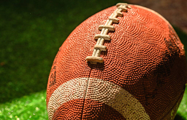 American football ball texture as background - Photo, Image