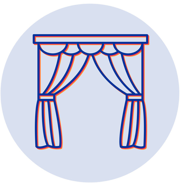 curtains icon. vector illustration - Vector, Image