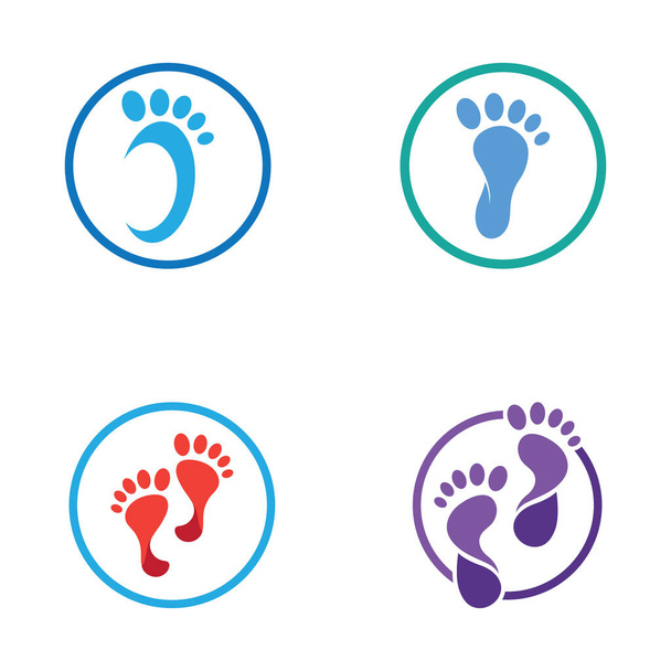 footprints,foot care,and footstep, logo images illustration - Vector, Image