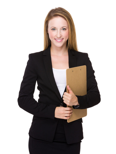 Businesswoman with clipboard - Zdjęcie, obraz