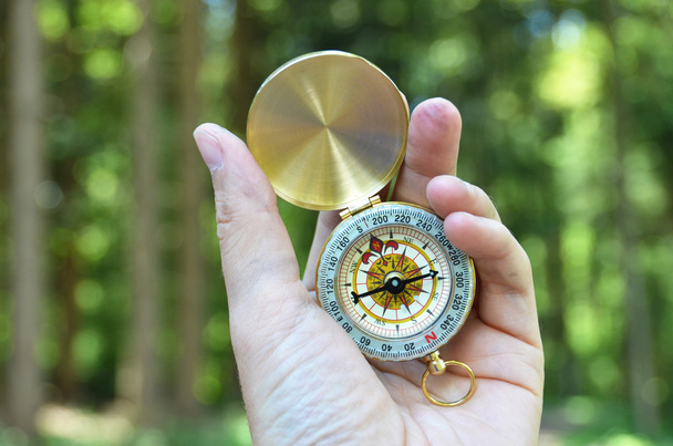 kompas in de hand - Foto, afbeelding
