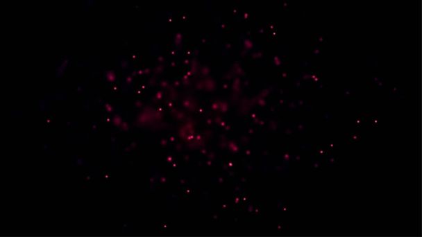 Dark red abstract background with moving dots and lines. Mockup. - Foto, Imagen