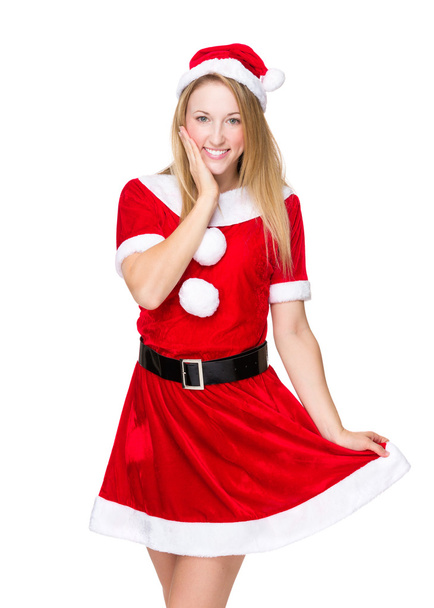 Young girl in Christmas dress - Photo, Image