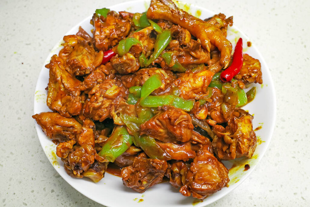 kínai étel párolt csirke - Fotó, kép