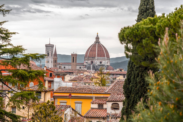 The dome of the Santa Maria del Fiore Cathedral, Florence, Tuscany, Italy. - Valokuva, kuva