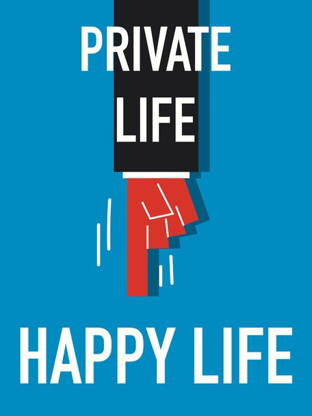 Wort Privatleben glückliches Leben Vektor Illustration - Vektor, Bild