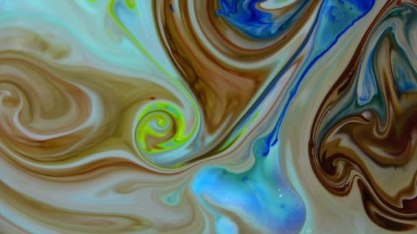 Abstract Colorful Galactic Sacral Liquid Ink Waves Texture Background. - Footage, Video