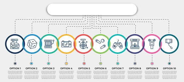 διανυσματικό πρότυπο infographic με εικονίδια και 10 επιλογές ή βήματα. infographic για την ιδέα. περιλαμβάνεται - Διάνυσμα, εικόνα
