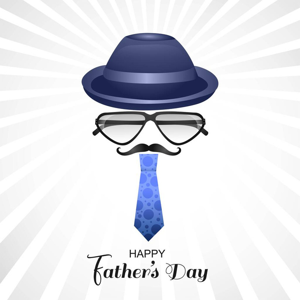 Happy fathers day wishes greeting card background - Vector, Image