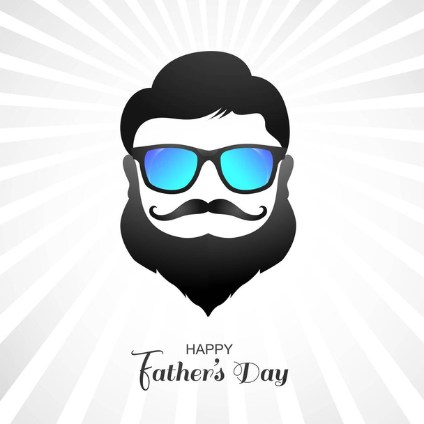 Glückliche Väter Tag schöne Gesichtskarte Hintergrund - Vektor, Bild