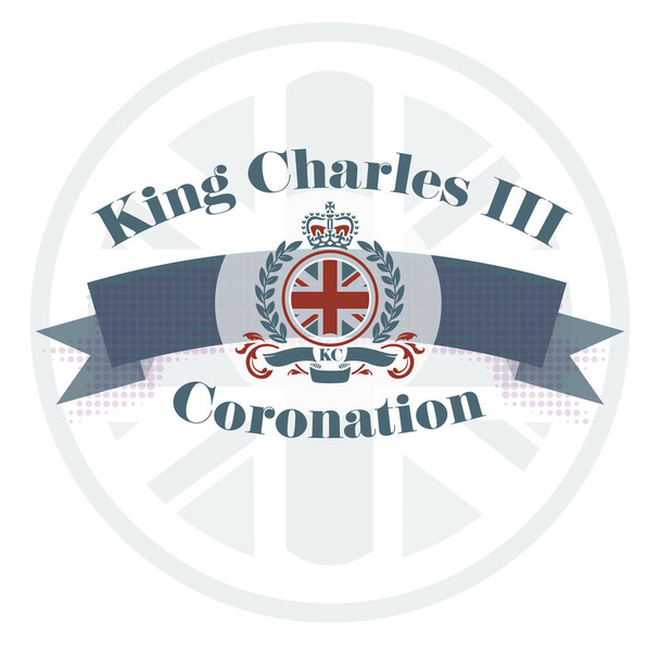 Rei Carlos III Coroação Príncipe Carlos de Gales torna-se Rei da Inglaterra - Vetor, Imagem