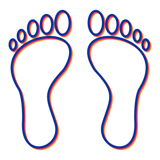 icono de la huella del pie. ilustración vectorial - Vector, Imagen