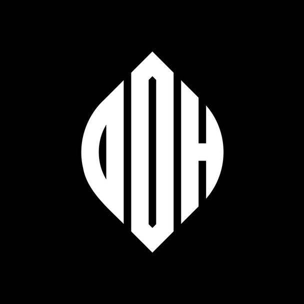 Σχεδιασμός λογότυπου με γράμματα OOH κύκλο και σχήμα έλλειψης. OOH ελλειπτικά γράμματα με τυπογραφικό ύφος. Τα τρία αρχικά σχηματίζουν ένα κυκλικό λογότυπο. OOH Circle Emblem Αφηρημένο μονόγραμμα Γράμμα Mark Vector. - Διάνυσμα, εικόνα