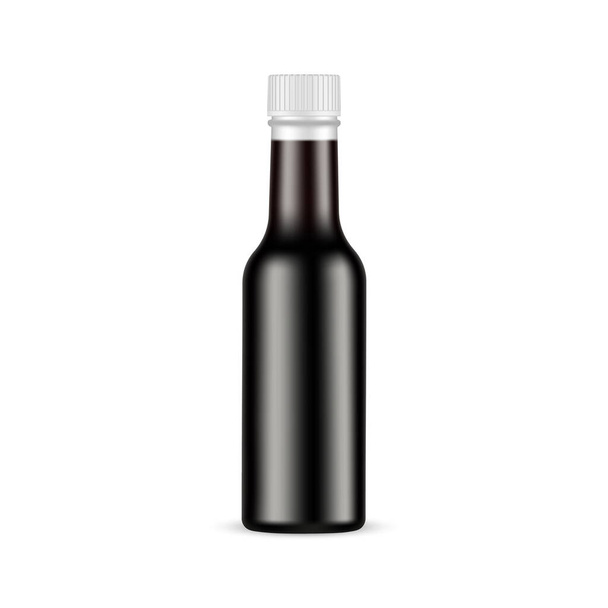 Soy Sauce Bottle Mockup, Isolated in White Background. Vector Illustration - Vector, Imagen