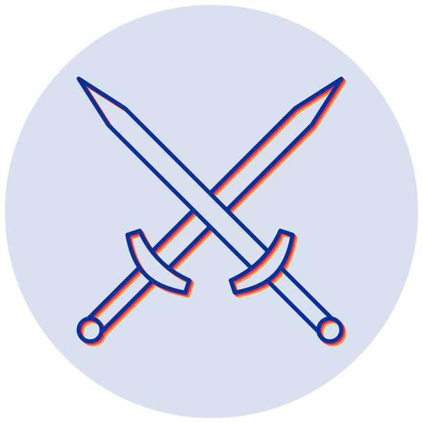 vector illustratie van zwaarden modern icoon  - Vector, afbeelding