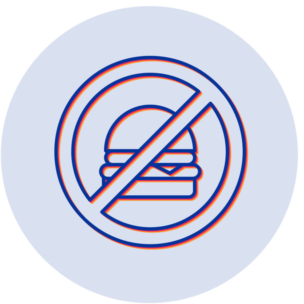 No Fast Food icon. no entry symbol. - Vector, Image
