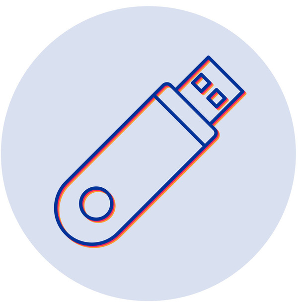 ikona pamięci flash USB. ilustracja wektora - Wektor, obraz