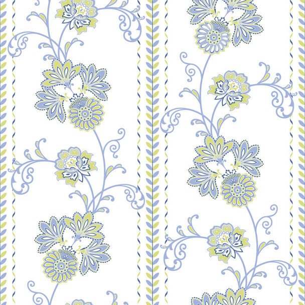York, Cool combo. Vector illustration. Jacobean seamless design. Perfect for Bedding, Window treatment, Tabletop design, paper products, scrapbooking, kitchen textiles.  - Vector, Image