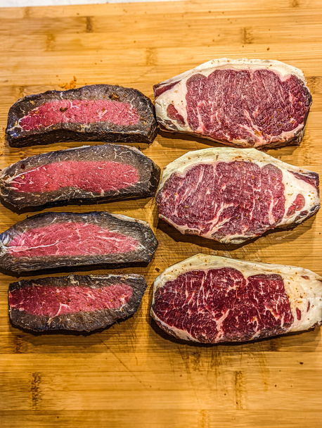 dry aged 30 days usda black angus prime beef meat - Foto, Imagen