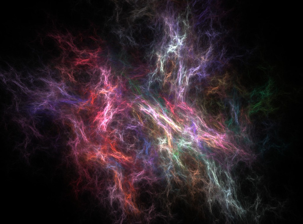 Червона, фіолетова, синя туманність абстрактний фрактальний ефект світлого фону
 - Фото, зображення