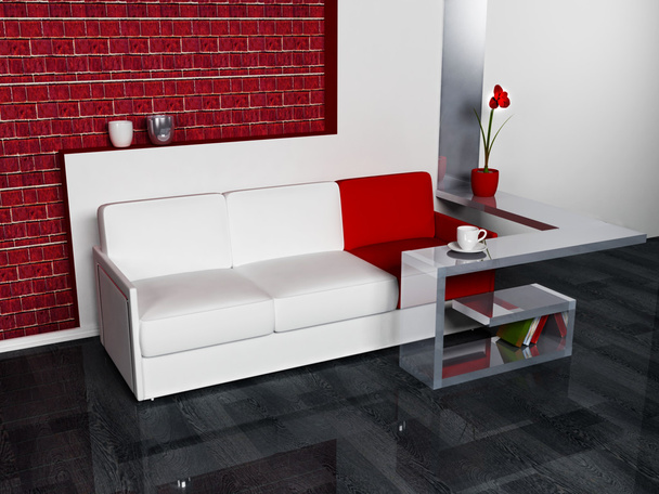 Modern interior design of living room - Photo, Image