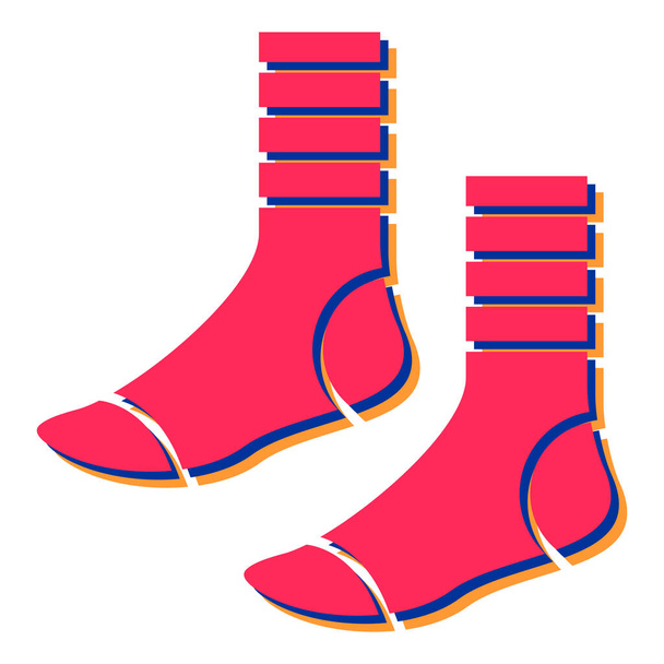 çorap simgesi vektör illüstrasyonu - Vektör, Görsel