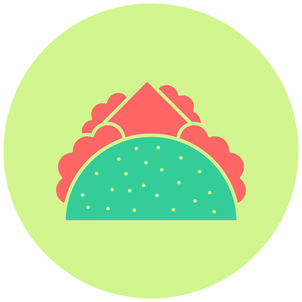 Taco simgesi, basit tasarım vektör çizimi - Vektör, Görsel