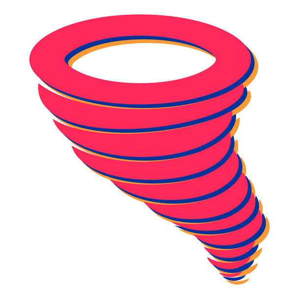Icono de tornado. isométrico de los iconos del vector de viento para el diseño web aislado sobre fondo blanco - Vector, Imagen