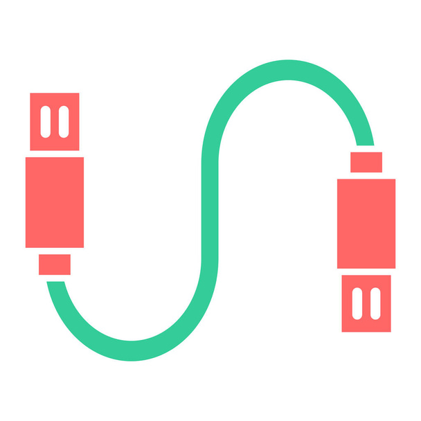USB kablo ikonu. vektör illüstrasyonu - Vektör, Görsel