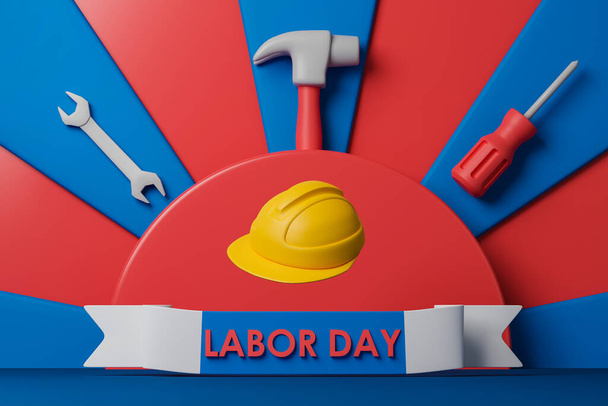 3d rendering concept labor day celebration illustration. - Photo, Image