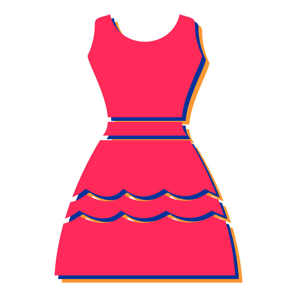 dress icon. flat illustration of clothes vector logo design. - Vector, Image