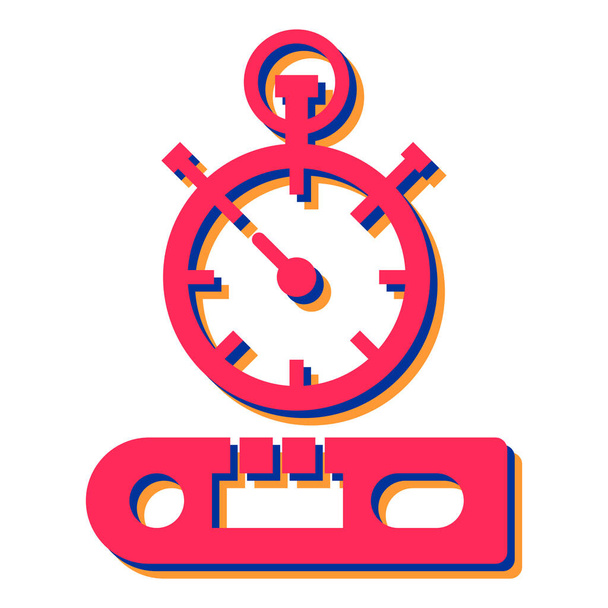 Stoppuhr-Symbol. flache Abbildung von Timer-Vektorsymbolen für das Web - Vektor, Bild