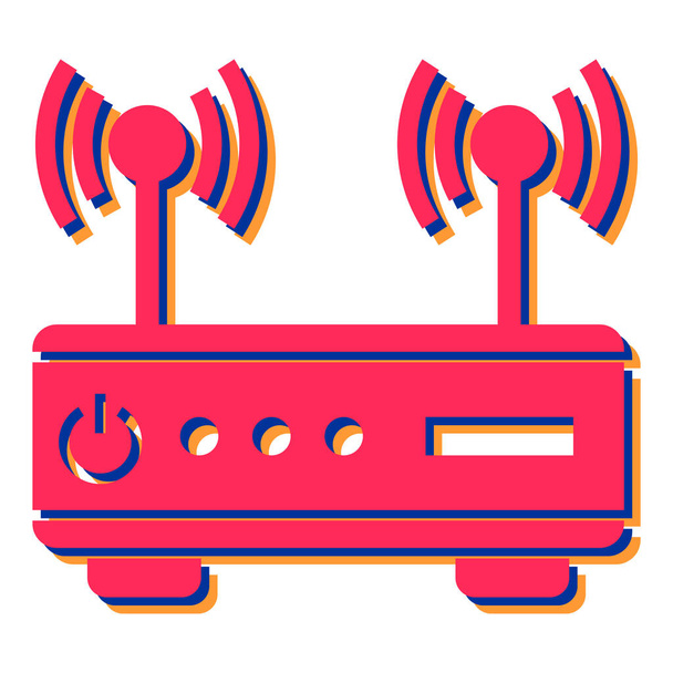 icône de routeur sans fil. illustration plate des icônes vectorielles d'antenne radio pour la conception web - Vecteur, image