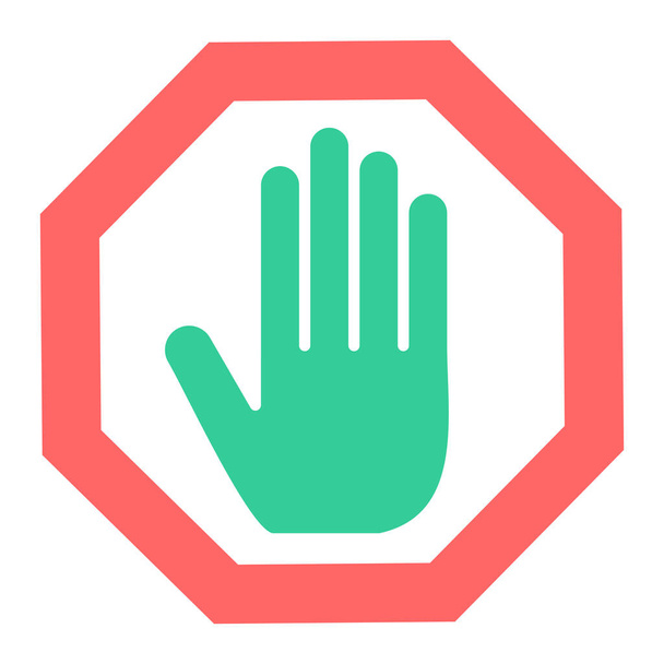 Stop teken icoon. vectorillustratie - Vector, afbeelding