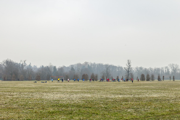 Ποδοσφαιρικό αγώνα στο πάρκο - Φωτογραφία, εικόνα