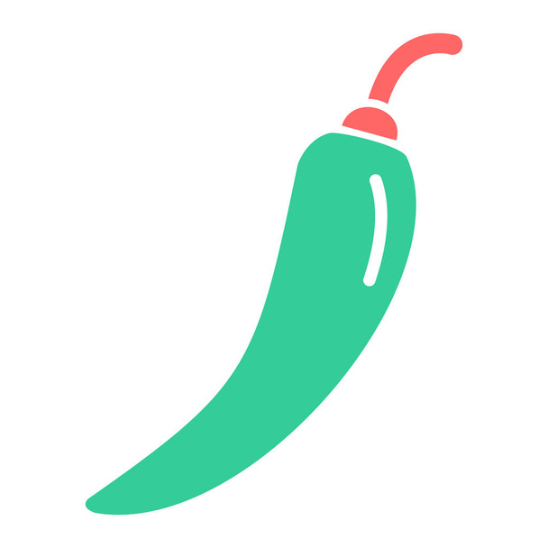 chili pepper icon. simple illustration of chilli peppers vector icons for web - Vector, Image