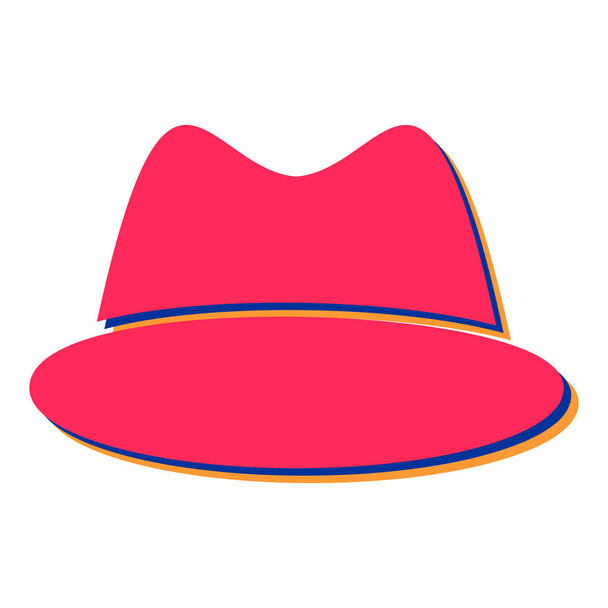 hat icon. flat illustration of cowboy vector symbol stock. - Vetor, Imagem
