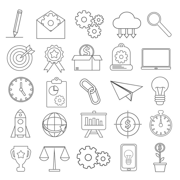 seo analytic icon isolated on white - Vector, Imagen