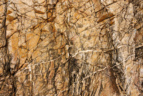 textures et modèles de roches naturelles cassées et érosion de l'eau de mer au fil du temps, pour le fond abstrait - Photo, image