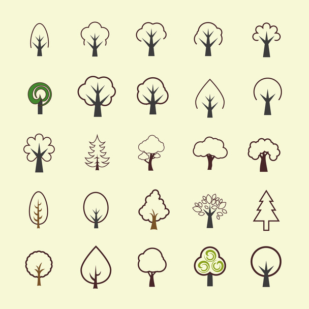 Bäume als Symbole - Vektor, Bild
