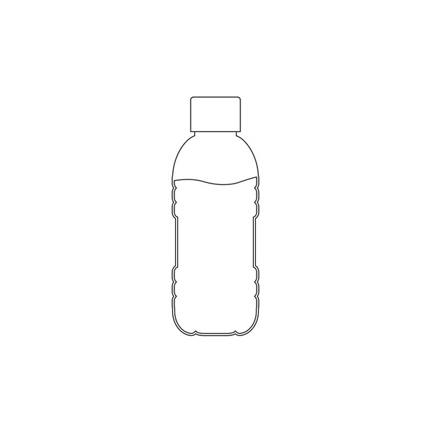Plastikflaschenvektor Illustration, Liniensymbol Design - Vektor, Bild