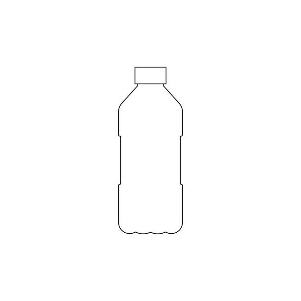 Ilustração do vetor da garrafa plástica, projeto do ícone da linha - Vetor, Imagem