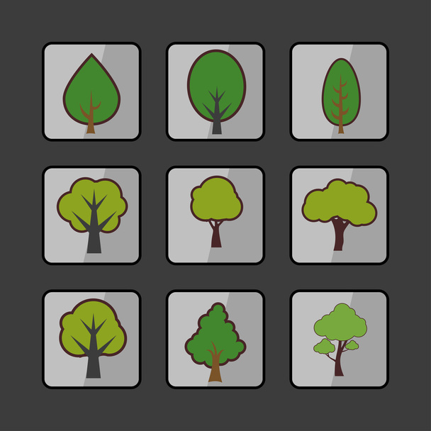 Icônes d'arbres
 - Vecteur, image