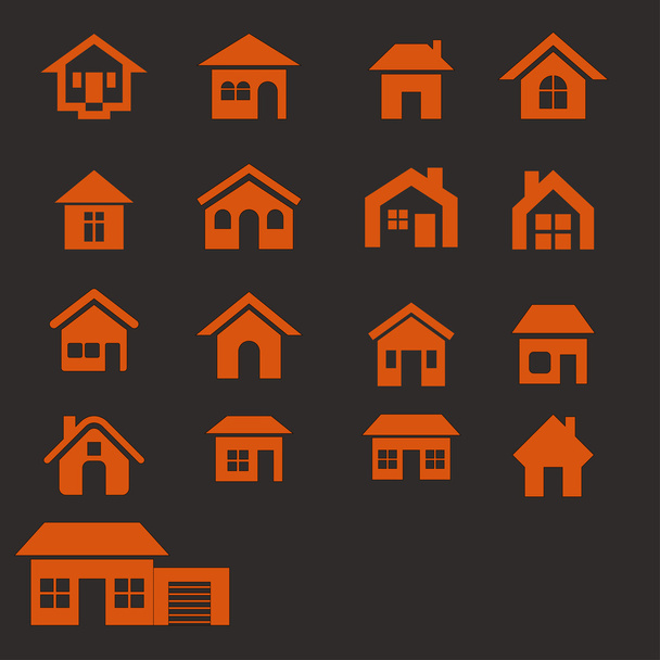 Iconos de casa - Vector, Imagen