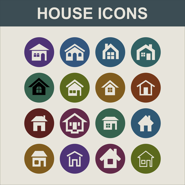 Haus-Ikonen - Vektor, Bild