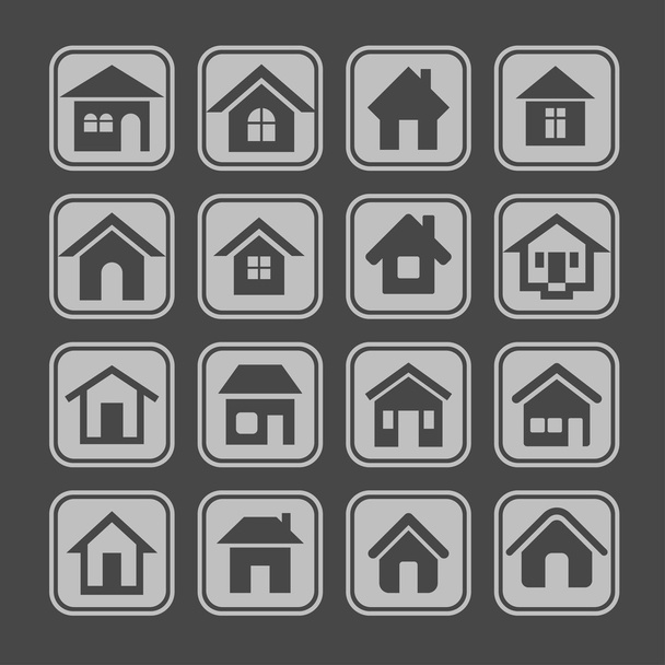 Iconos de casa - Vector, Imagen