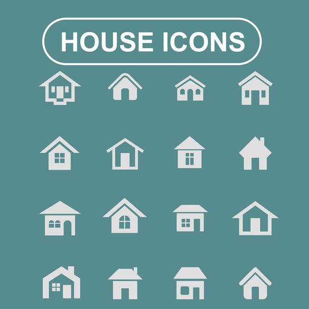 House icons - Вектор, зображення