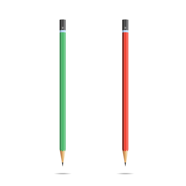 Diseño realista vector lápices clásicos. - Vector, imagen
