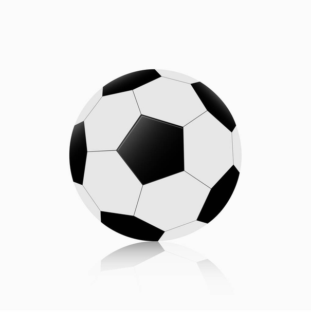 pelota de fútbol aislado sobre fondo blanco - Vector, Imagen